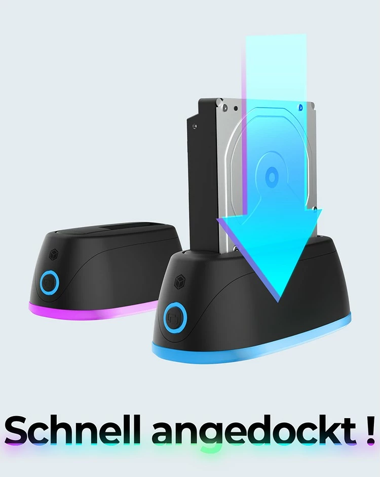 Doking postaja za HDD/SSD ICY BOX IB-1124L-C3, USB 3.2 Gen 1, črna