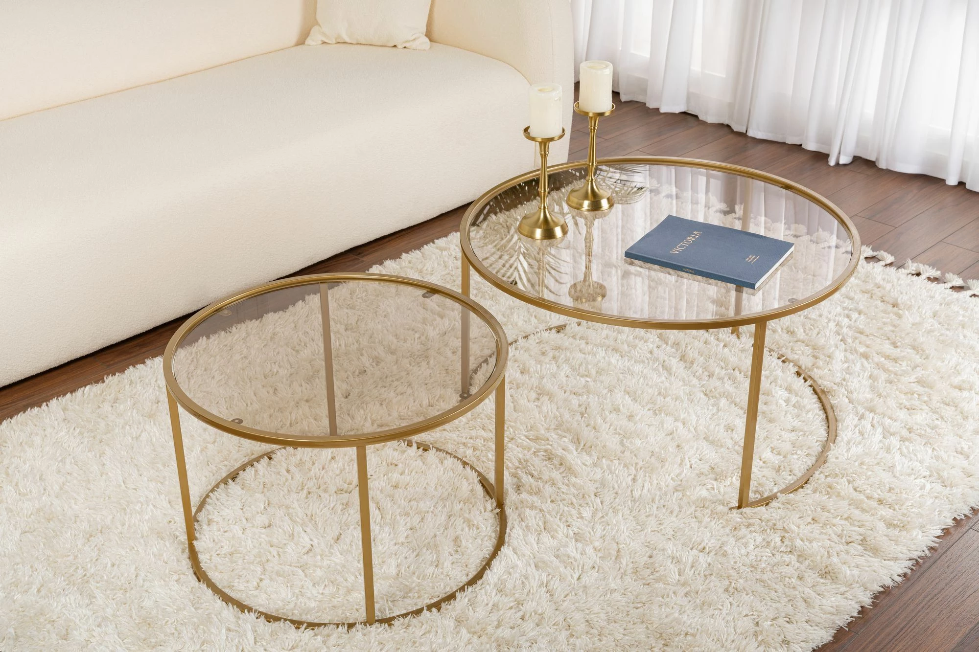 Set mizic za kavo Nordure Aurum, 80 in 60 cm, zlato in bronasto