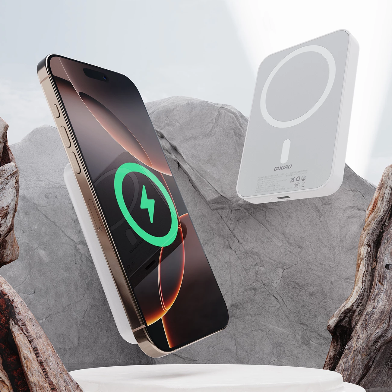 Prenosna baterija Dudao K26, 10000mAh, 20W, USB-A/USB-C/MagSafe, bela