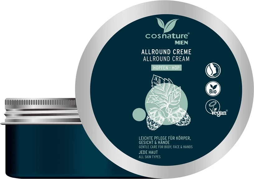 Naravni krem za obraz in telo za moške Cosnature, 150 ml