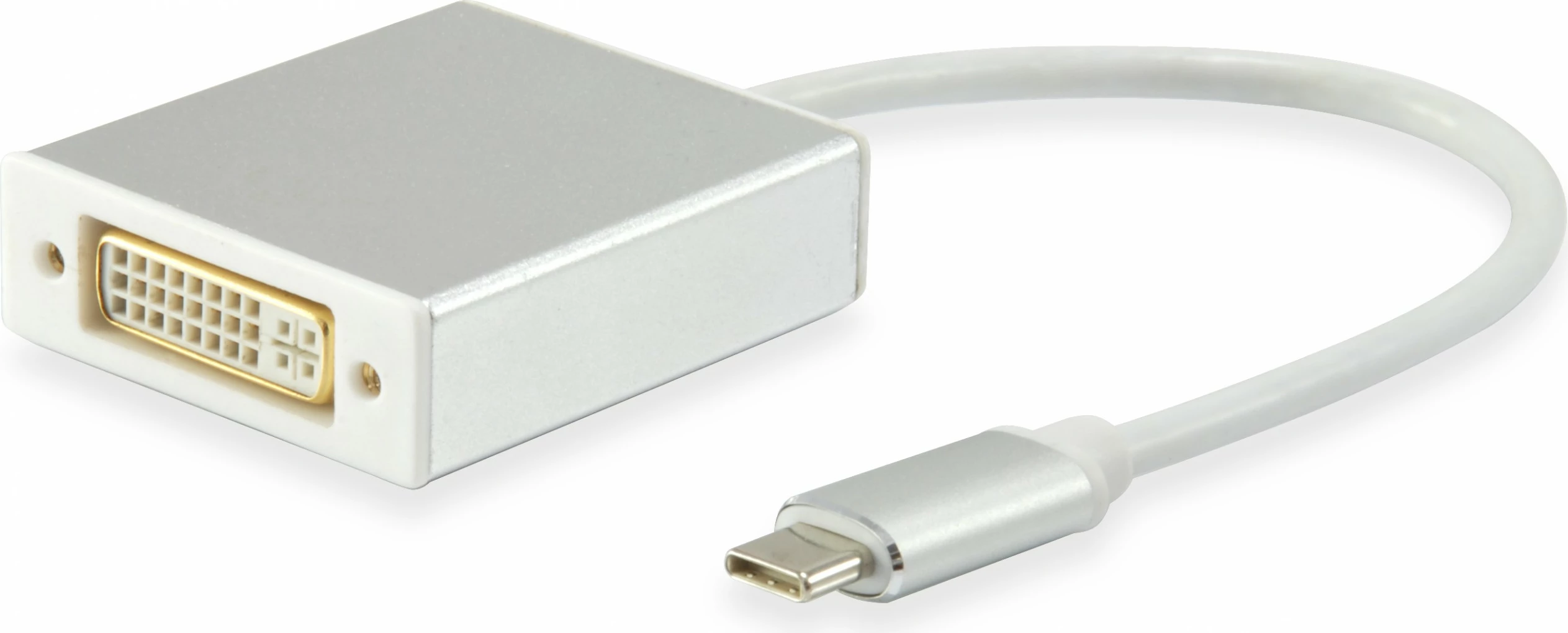 Adapter USB Type C na DVI‑I Dual Link Equip, 4096 x 2160, bela