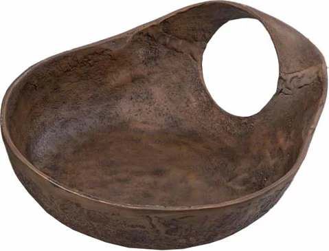 Dekorativna skleda, aluminij, bronasta, 29x24x10 cm SERVE LOOP