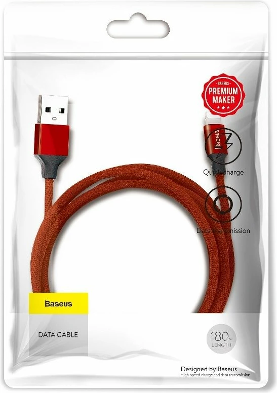 Kabel Lightning, 180 cm, 2A, rdeč Baseus Yiven