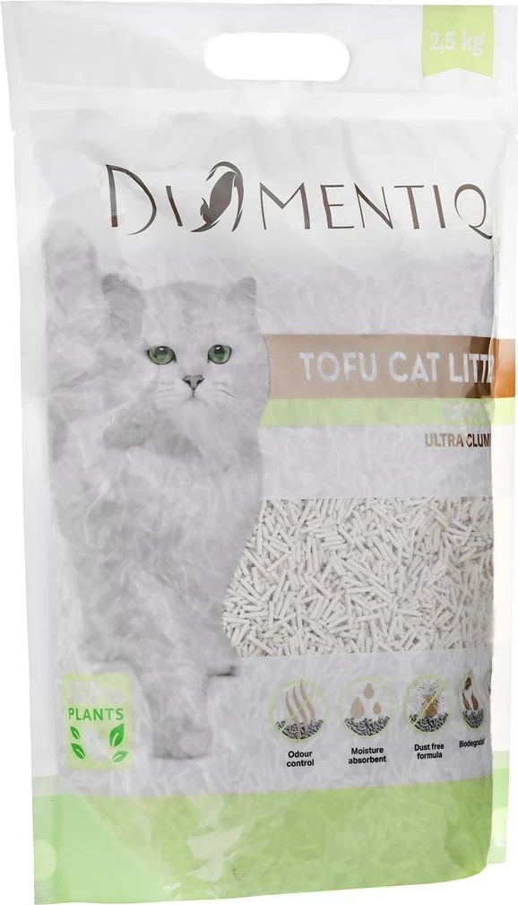 Mačji stelja Tofu Matcha Ultra, DIAMENTIQ, 2,5 kg