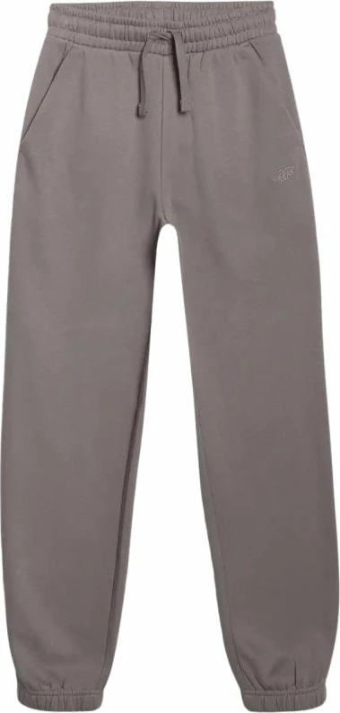 Hlače za fante, siva, 4F CAS M1245 Jr 4FJWAW25TTROM1245 22S