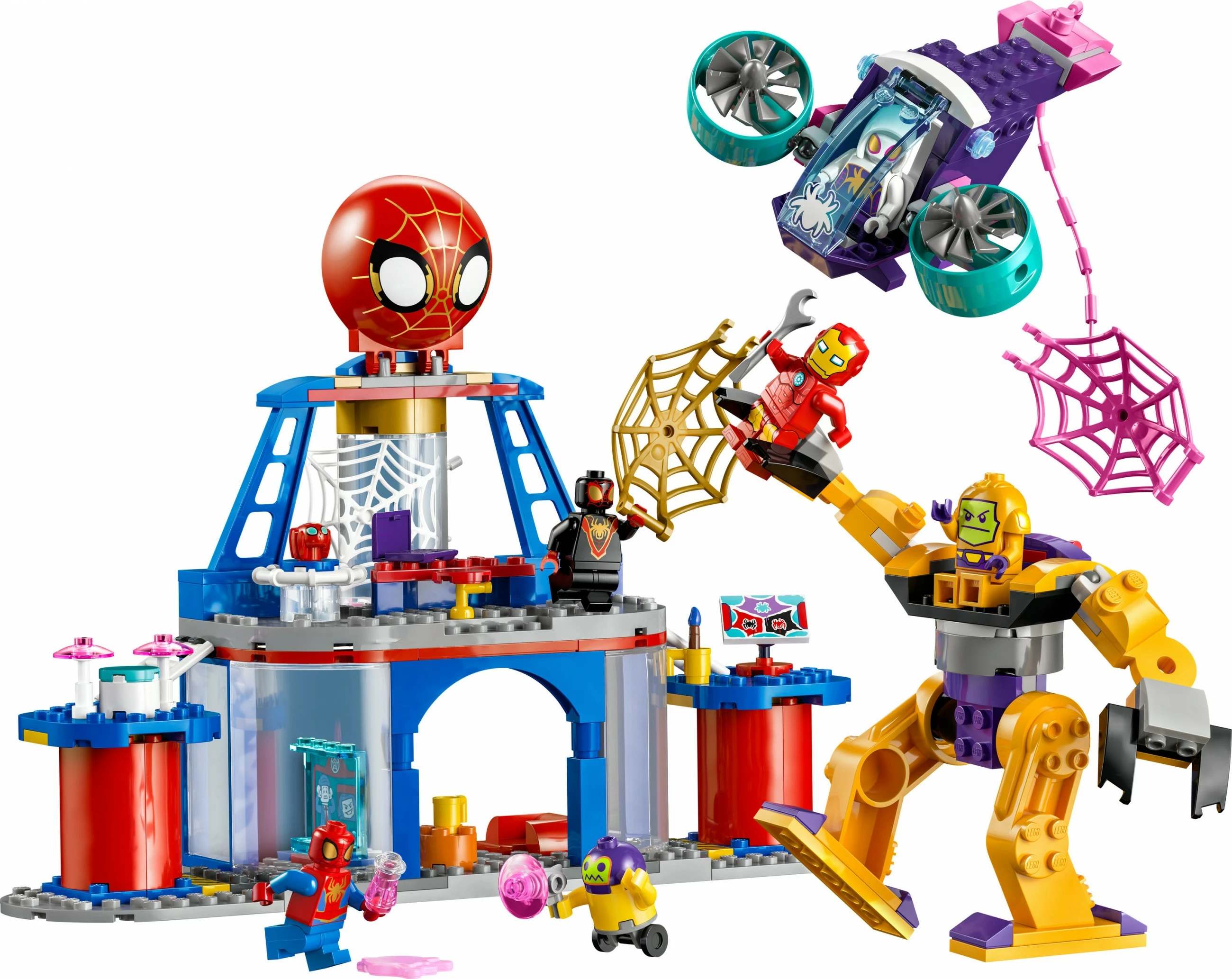 Igrača za sestavljanje Spidey Team Headquarters LEGO Marvel 10794, set za otroke