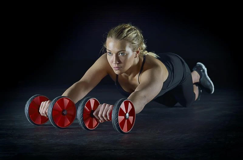 Kolesa za fitnes za krepitev telesa adidas ADAC-11604, 2 kosa, črno-rdeče