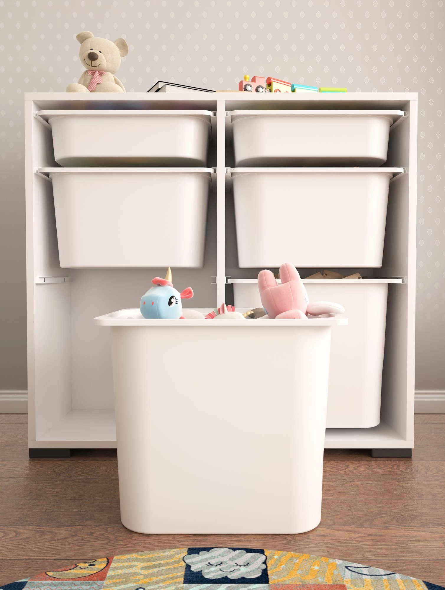 Večnamenska omara Carla, bela