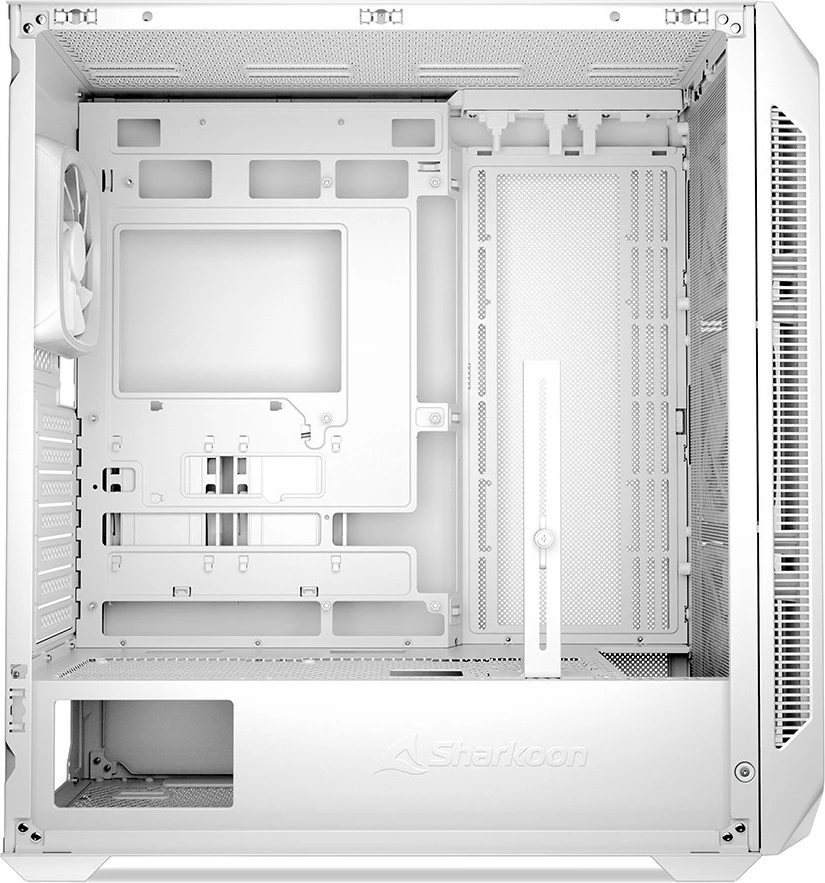Računalniško ohišje SHARKOON AK5G RGB, Midi Tower, belo, kaljeno steklo