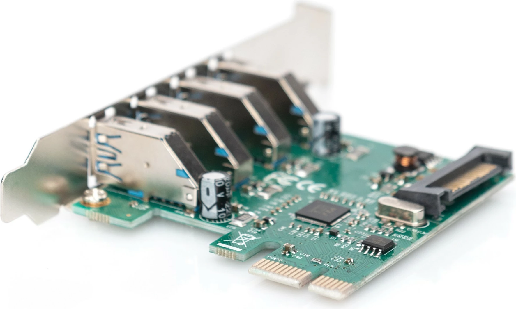 Razširitvena kartica PCI Express 4-portna USB 3.0 Digitus, žična, 5000 Mbit/s