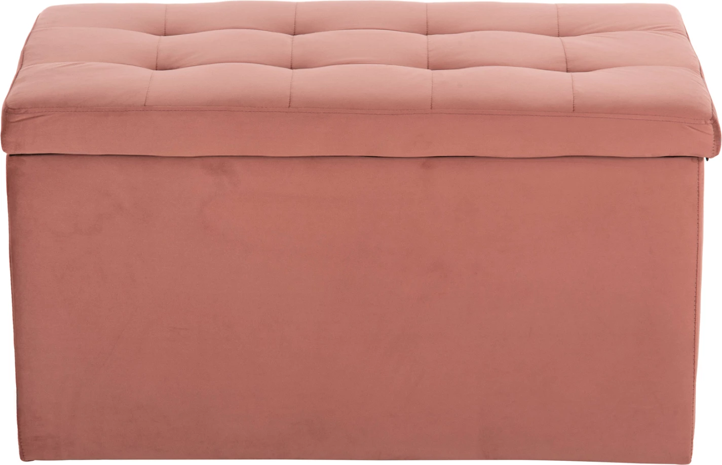 Stolček/trunk s prostorom za shranjevanje PUNK FH279.12 iz prašno roza žameta 90x50x52H cm