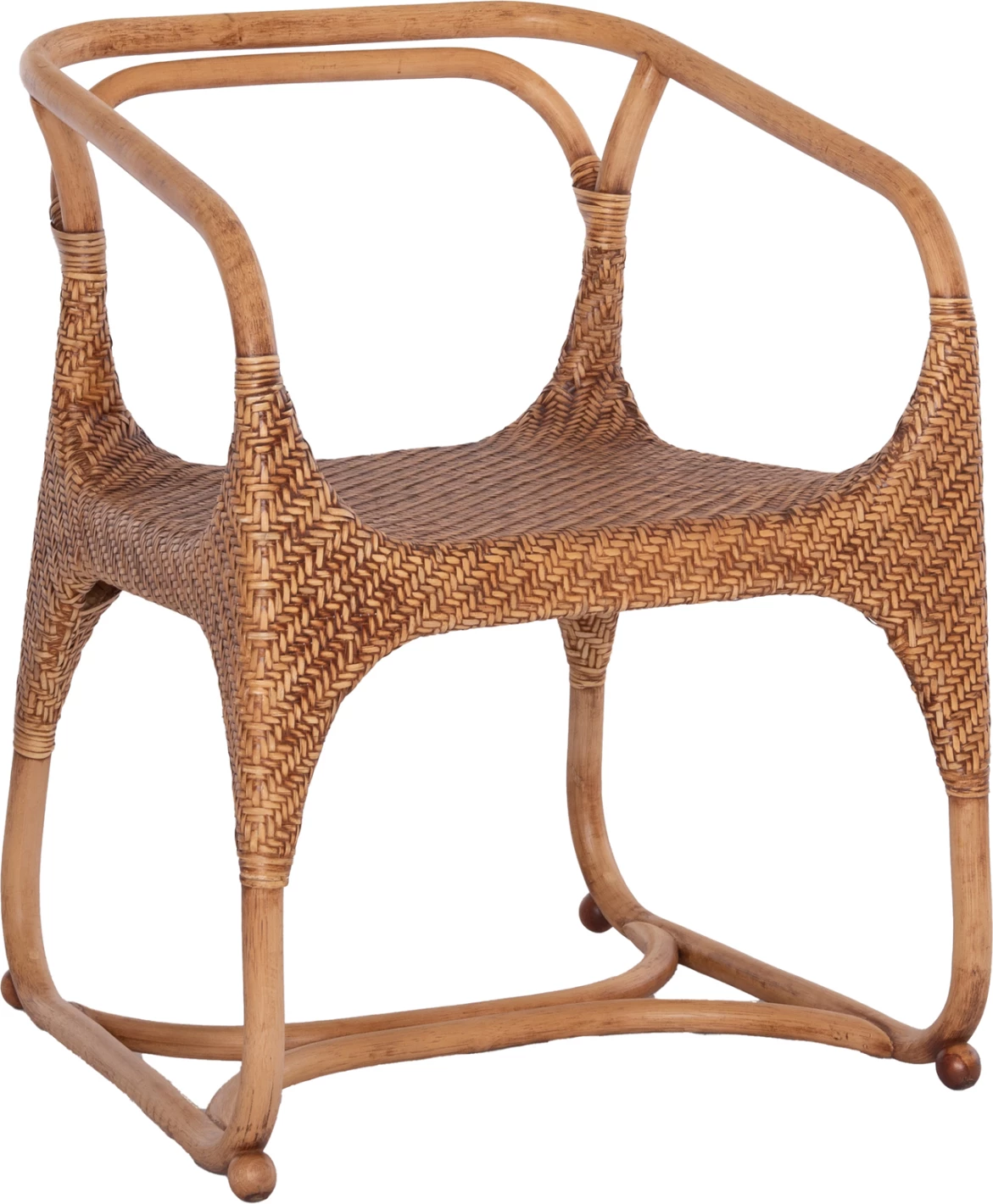 Fotelj RELIK FH9955.02 naravni ratan-orehova barva 60x57x79Hcm