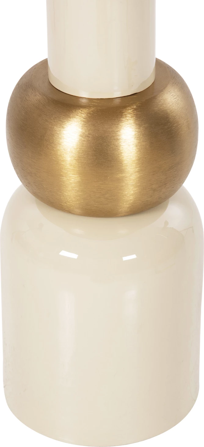 Pomožna miza AMBUR FH4238.03 kovinska v ecru-zlati barvi Φ40,5x62Hcm