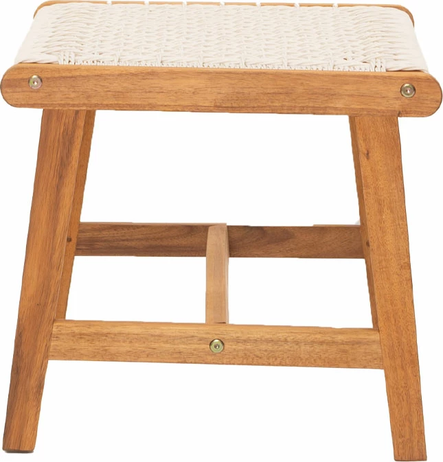 Stol Mesh, bel - naraven, 57x41x35,5