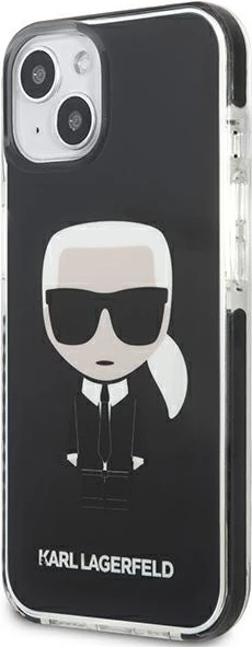 Trd ovitek za telefon za iPhone 13 mini 5,4", Karl Lagerfeld KLHCP13STPEIKK, črn, Iconik Karl