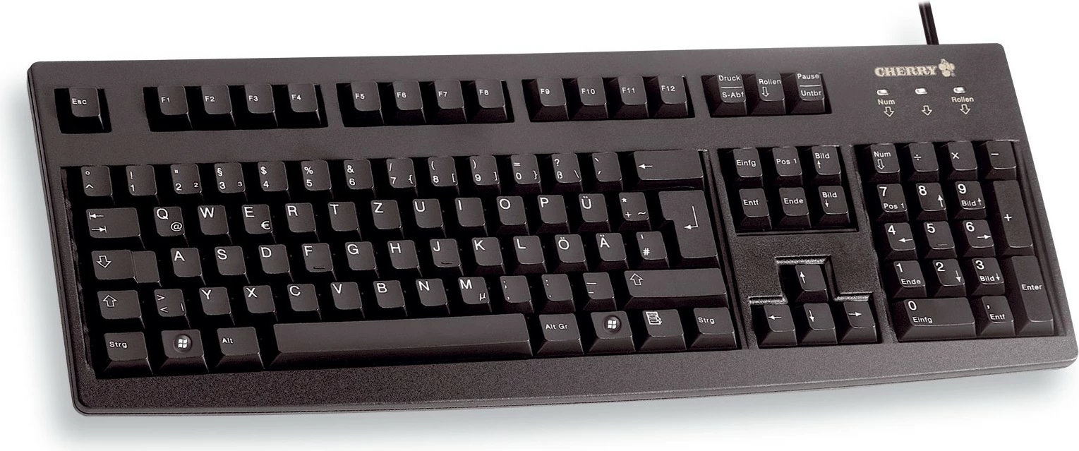 Polna tipkovnica QWERTZ CHERRY G83-6105, žična, USB, črna