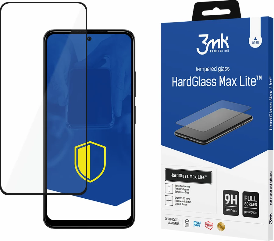 Zaščitno steklo 3mk HardGlass Max Lite za Xiaomi Redmi Note 12s, črno