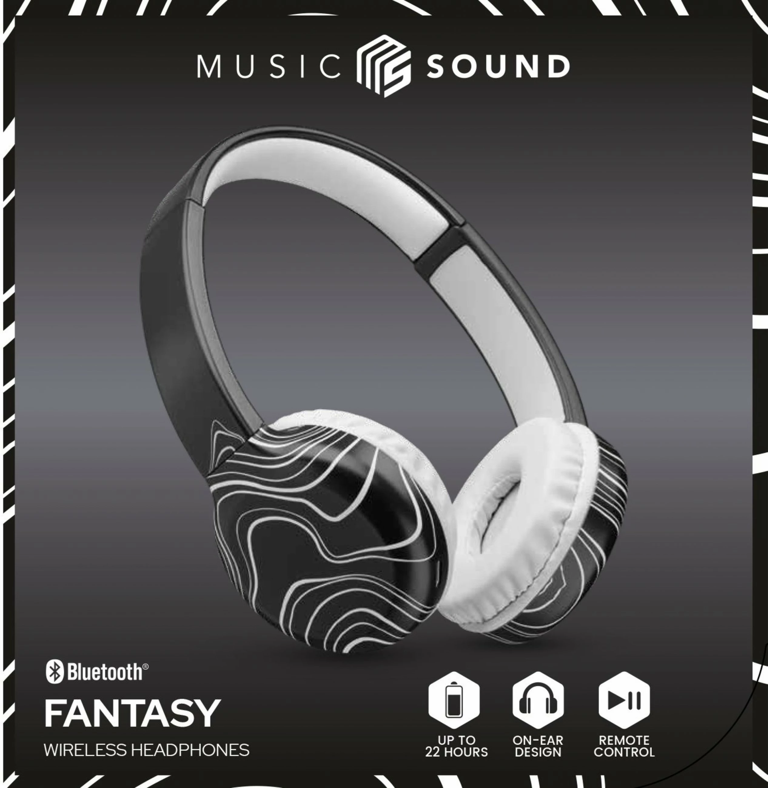 Bluetooth slušalke Music & Sound Fantasy Wave Cellularline, brezžične, z mikrofonom, črne