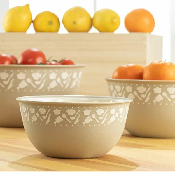 Komplet mešalnih in cedilnih posod, Hermia PZR-021, krem, 5 kosov