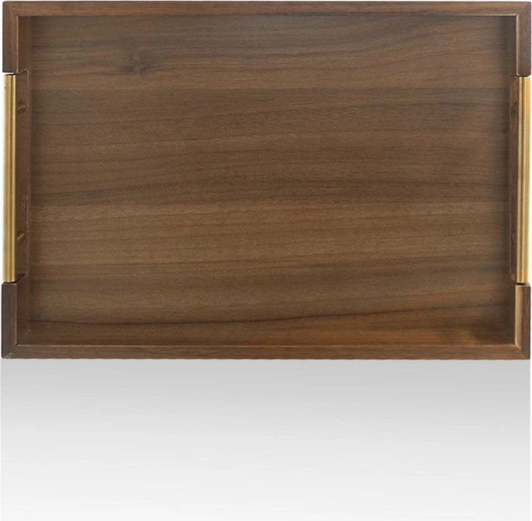 Lesen pladenj Hermia NTR0044, barva lesa/bež, 38 x 26 x 5 cm