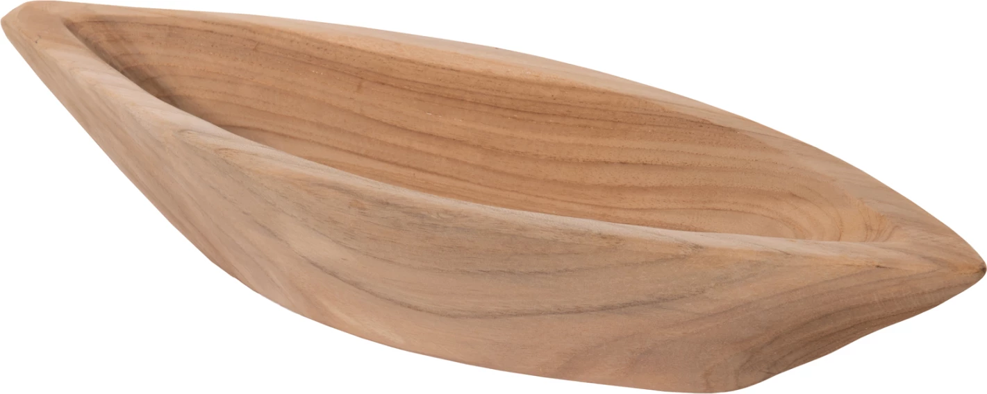 Dekorativna skleda za mizo FH9633 iz tikovine 40x6x13H cm