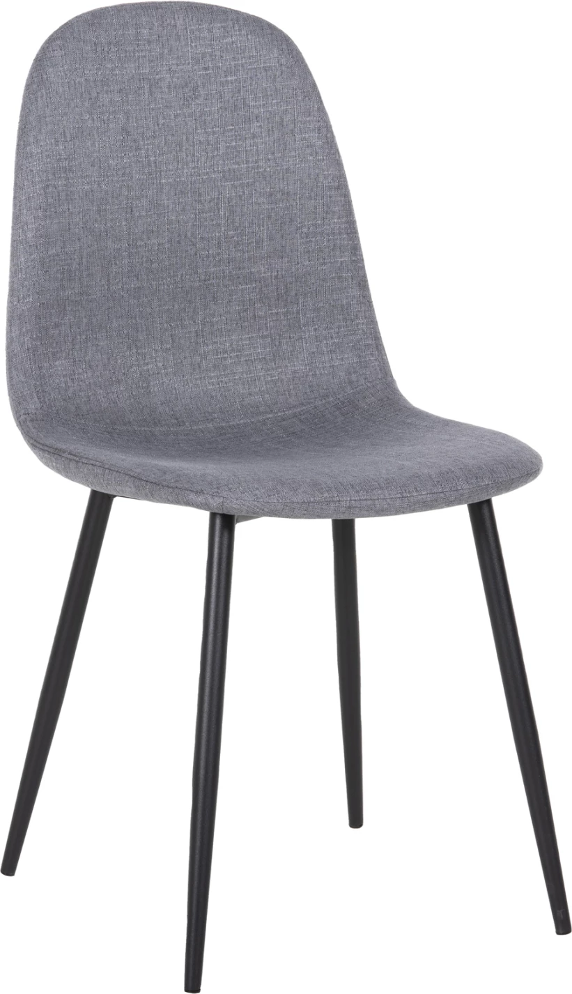 Jedilni stol LEONARDO FH00100.26 sivo blago in črne kovinske noge 42x49,5x89Hcm, set 4 kosov