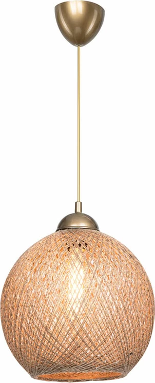 Stropna svetilka Leshia E27, rjava, D26x26cm