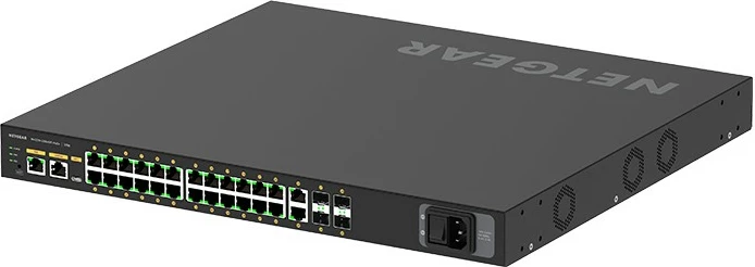 Upravljen preklopnik NETGEAR M4250-26G4XF-PoE+, 24 x Gigabit, 4 x SFP+, PoE+, rackmount, črn