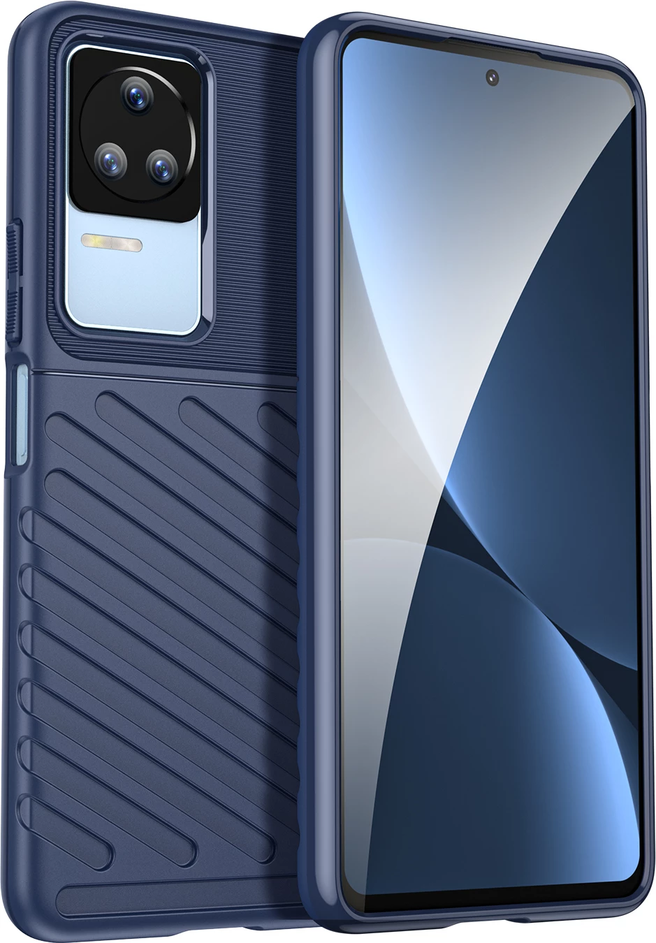 Ovitek za telefon Hurtel Thunder Case za Xiaomi Poco F4 5G, TPU, moder