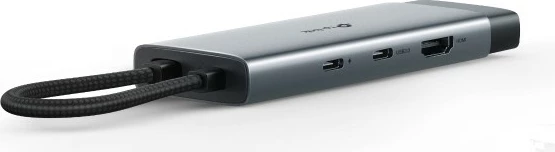 USB razširitveni hub, TP-Link UH7020C, 7 vrat, HDMI, USB 3.2, Type-C, čitalnik kartic, srebrn