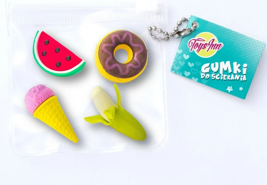 Komplet radirk, 24 kompletov, različnih oblik, večbarven, Stnux STN-06