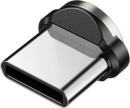 Magnetni kabel USB-A na USB-C, Maclean MCE475, 2 m, koten z vrtljivim konektorjem, črn