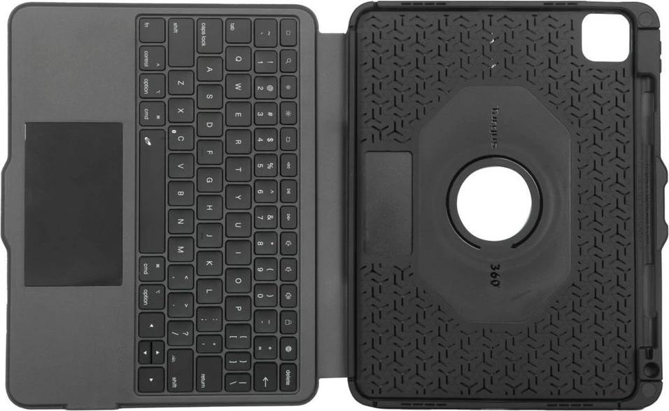 Ovitek s tipkovnico in Bluetooth za iPad Air, Targus Versavu THZ967DE, nemški, črn