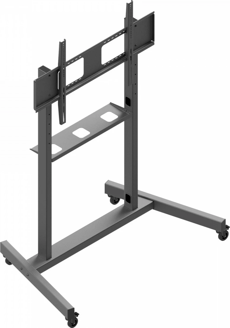 Voziček za TV/monitor Edbak TR19, za zaslone 55–110 palcev, jeklo, črn