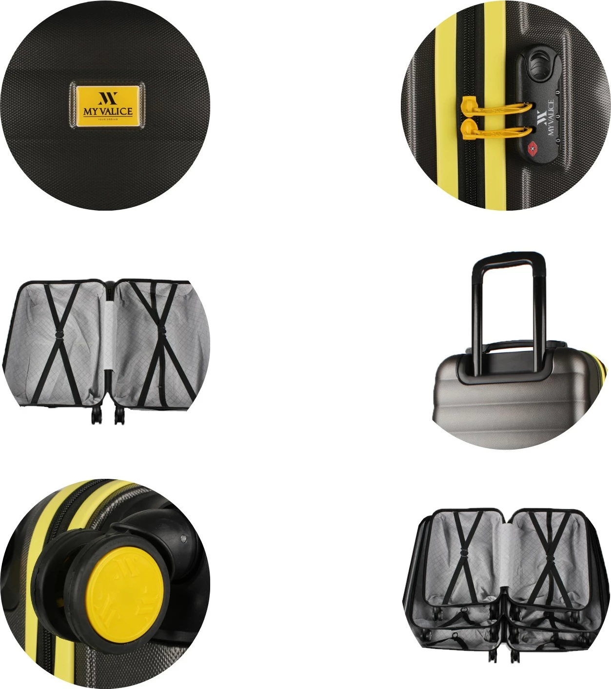 Set kovčkov (2 kosa), Zoozie Bags 6520, antracitna barva