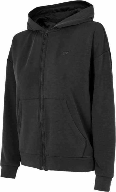 Duks s kapuco za ženske 4F, črne barve