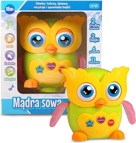 Interaktivna izobraževalna sova Artyk E-Edu, 137792, 3x AA, večbarvna