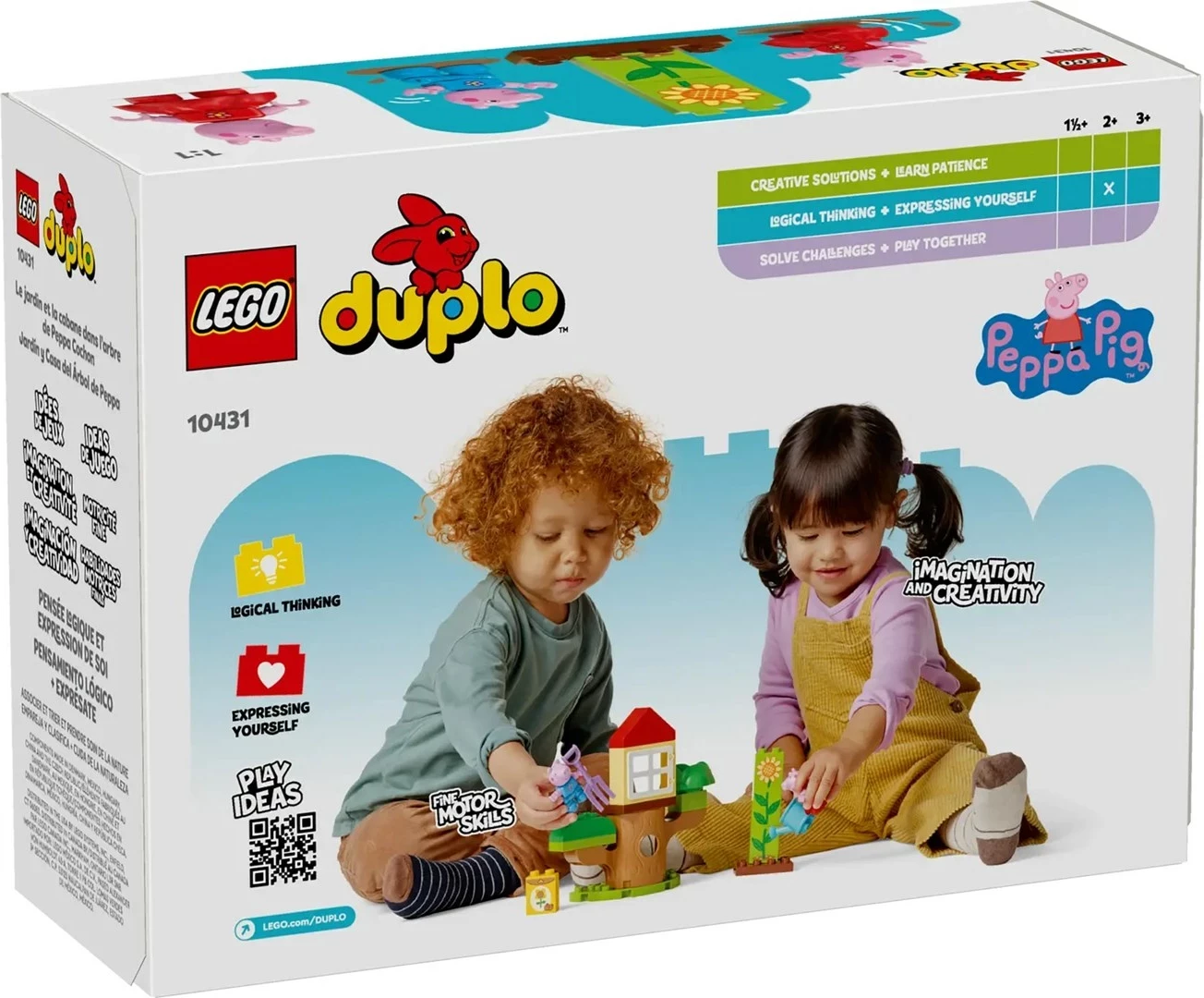 Set kocke LEGO DUPLO 10431 Peppa Pig, vrt in hiša na drevesu