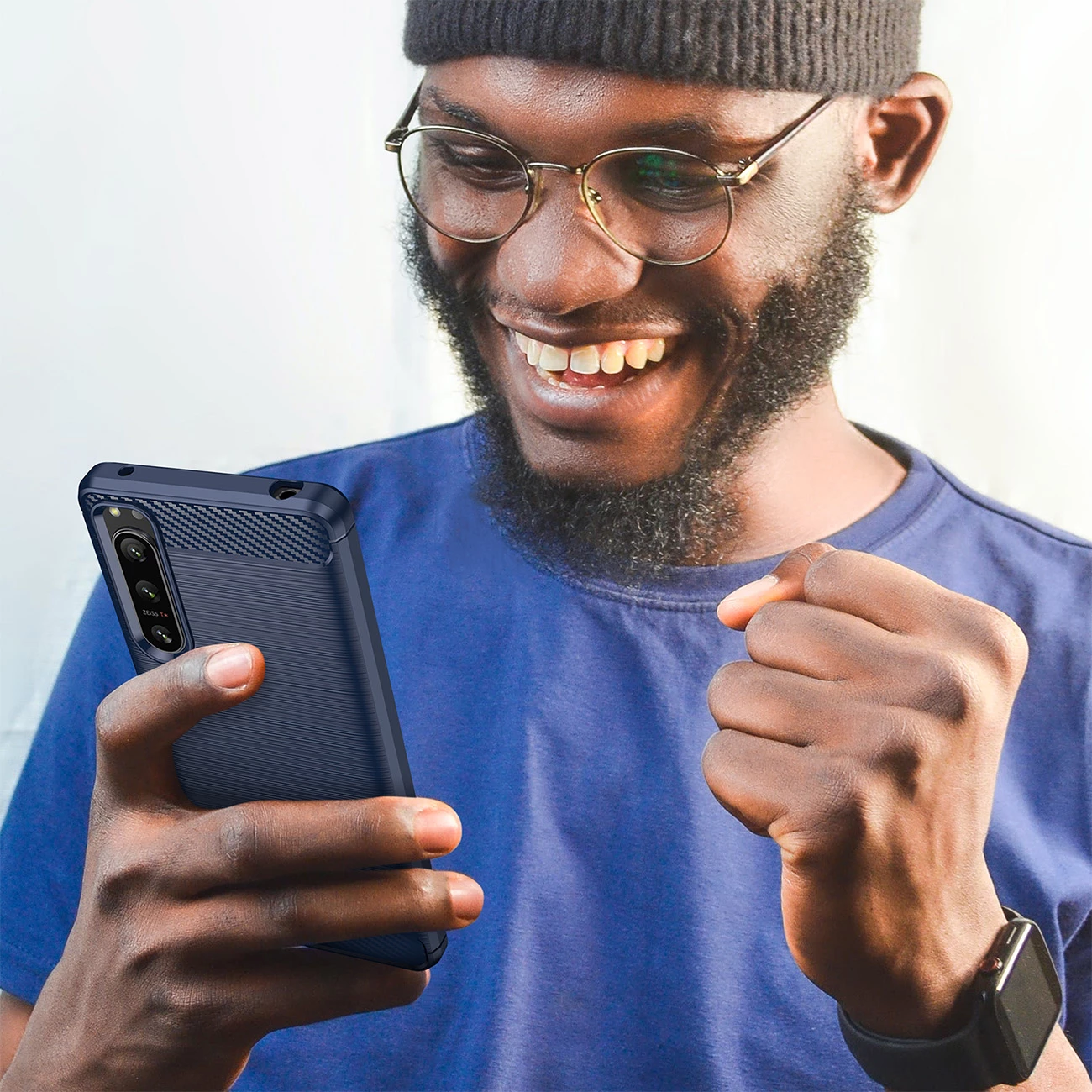 Ovitek za telefon Hurtel Thunder Case za Xiaomi Poco F4 5G, TPU, moder