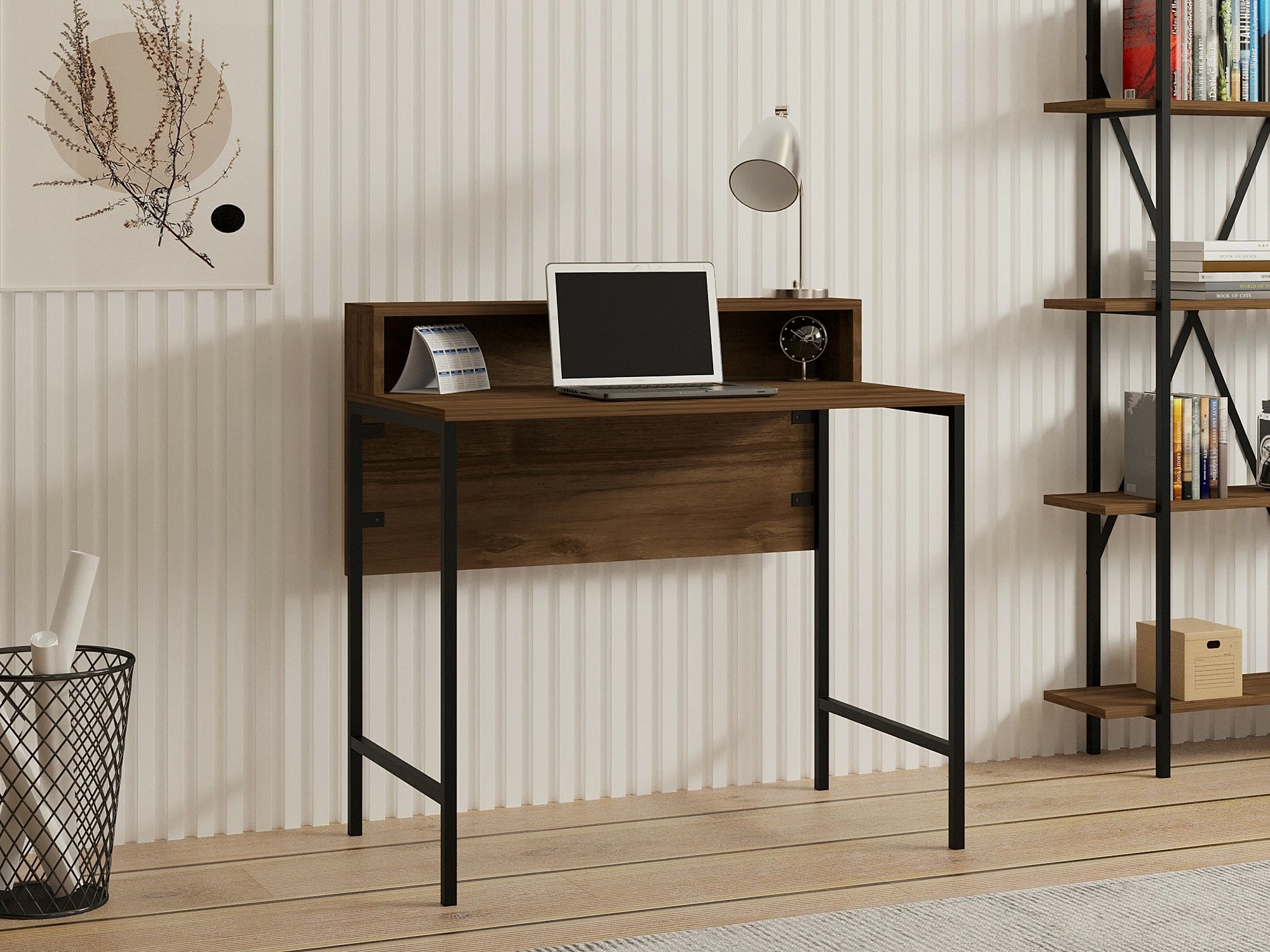 Pisalna miza Hanah Home Uso, oreščkova, črna