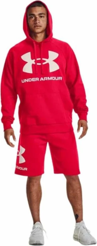Duks brez kapuce Rival Fleece, rdeč — Under Armour za moške