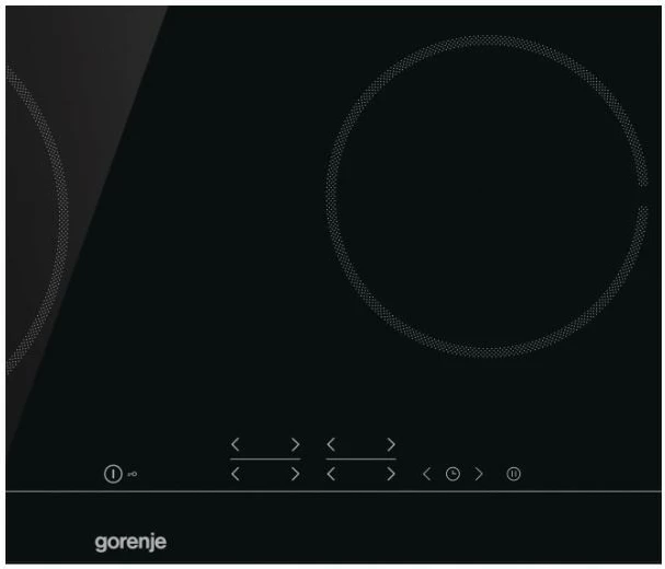 Keramična kuhalna plošča, Gorenje ECT641BSC, 4 kuhališča, na dotik, črna