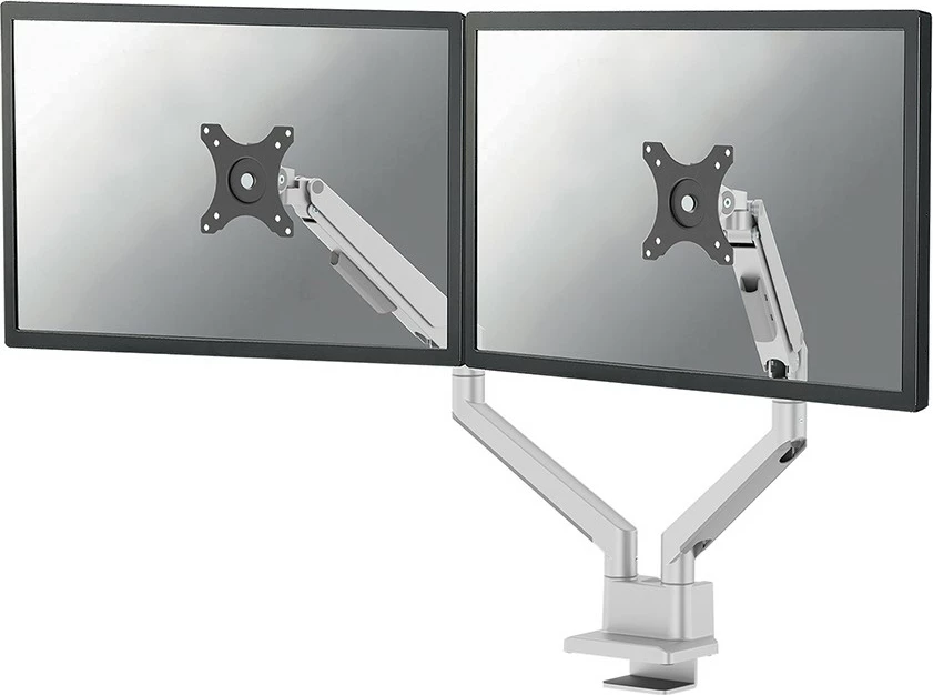 Dvojni nosilec za monitor, Neomounts DS70-250SL2, Clamp/Grommet, 9 kg, 43,2 cm (17"), 81,3 cm (32"), 100 x 100 mm, srebrn