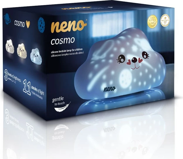 Nočna lučka iz silikona, LED, na dotik, Neno Cosmo, bela