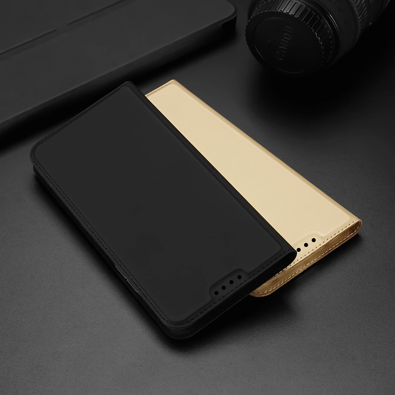 Ovitek za pametni telefon Dux Ducis Skin Pro za Oppo Reno 8, s preklopnim pokrovom, z žepom za kartico, s funkcijo stojala, moder