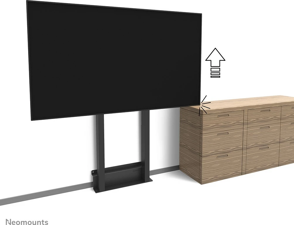 Motorni stenski nosilec za TV do 100 inčev, Newstar WL55-875BL1, črn