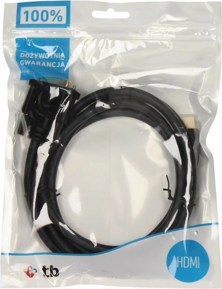 Kabel HDMI na DVI TB, 1,8 m, 24+1, črn