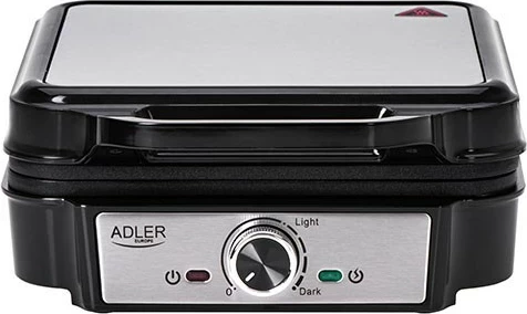 Waffle aparat, Adler AD 3083, 1800 W, srebrn