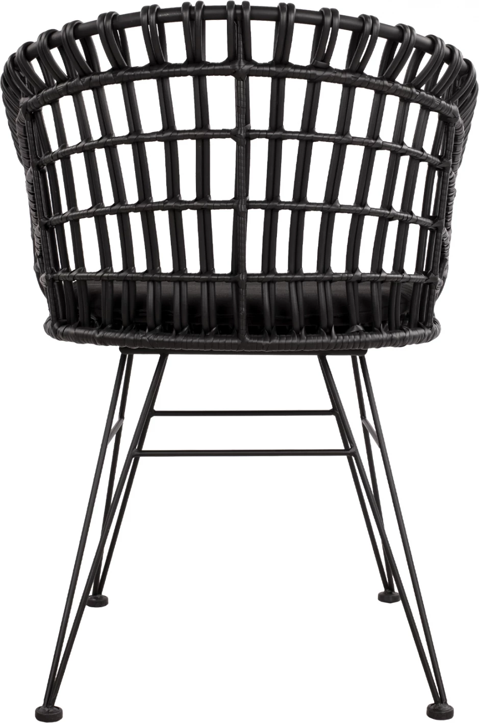 Kovinski sedež v obliki gnezda, Allegra FH5456.02, črna pletenina, 59x56,5x83 cm