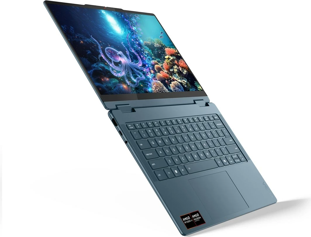 Prenosni računalnik 2-v-1, Lenovo Yoga 7 14AKP10, AMD Ryzen AI 5 340, 16 GB RAM, 512 GB SSD, 14", zaslon na dotik, teal